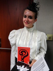 Erin came dressed in costume for our life-sized, Poe-inspired game of Clue.