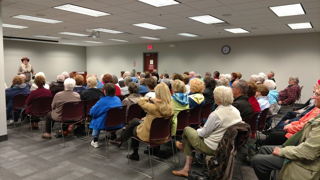 Dorothy Fuldheim played to a packed house when she visited Mentor Public Library.