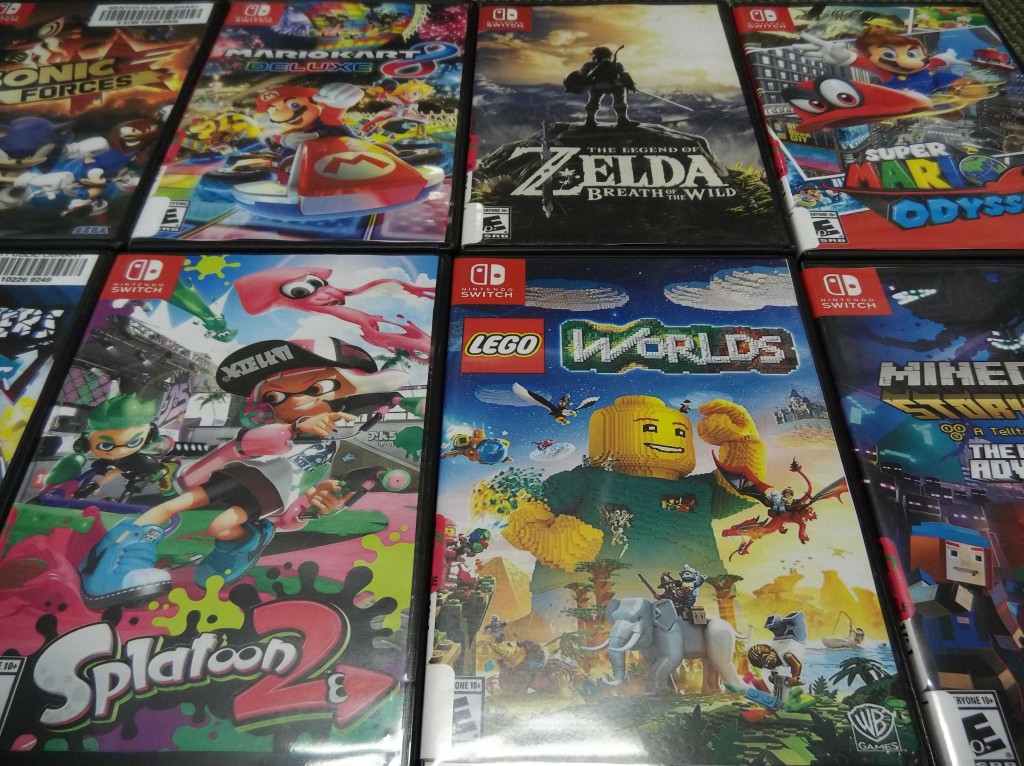 You can borrow Switch games like Super Mario Odyssey, The Legend of Zelda: Breath of the Wild, and Splatoon 2 from Mentor Public Library.