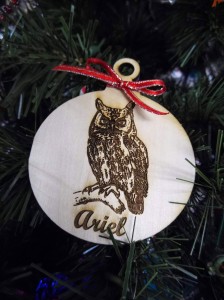 Create personalized ornaments with the laser engraver at The HUB's MakerSpace.