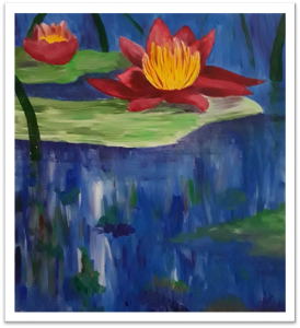 Learn how to paint water lilies using the techniques of Claude Monet during a painting workshop at Mentor Public Library.
