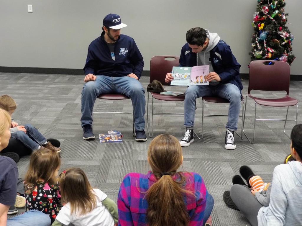 Players from the Mentor Ice Breakers join us for a special story time at our Main Branch.